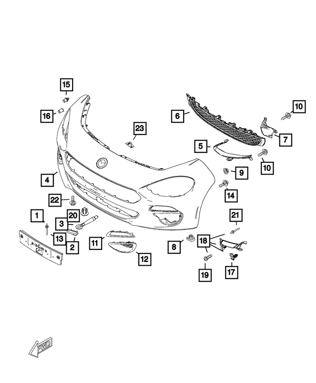 68335389AA - : Radiator Grille, Lower for Mopar Image