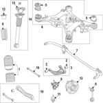 1673202501 - : Strut                                    for Mercedes-Benz: GLE 450, GLE 580 Image