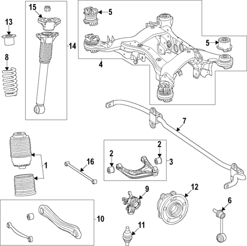 Rear Suspension for 2022 Mercedes-Benz GLE 450 SUV #2