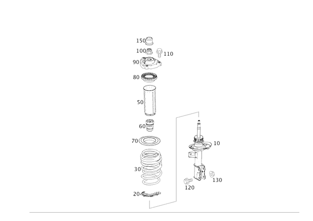 1173232400 - Springs, Suspension and Hydraulics: Shock-Absorber Strut for Mercedes-Benz: CLA250 Image image