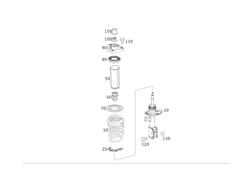 Spring Strut and Spring Strut Mounting Front for 2019 Mercedes-Benz CLA250 #0