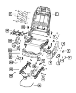68284385AA - Interior Trim: Front Seat Recliner Lever for Fiat: 500X | Jeep: Renegade Image
