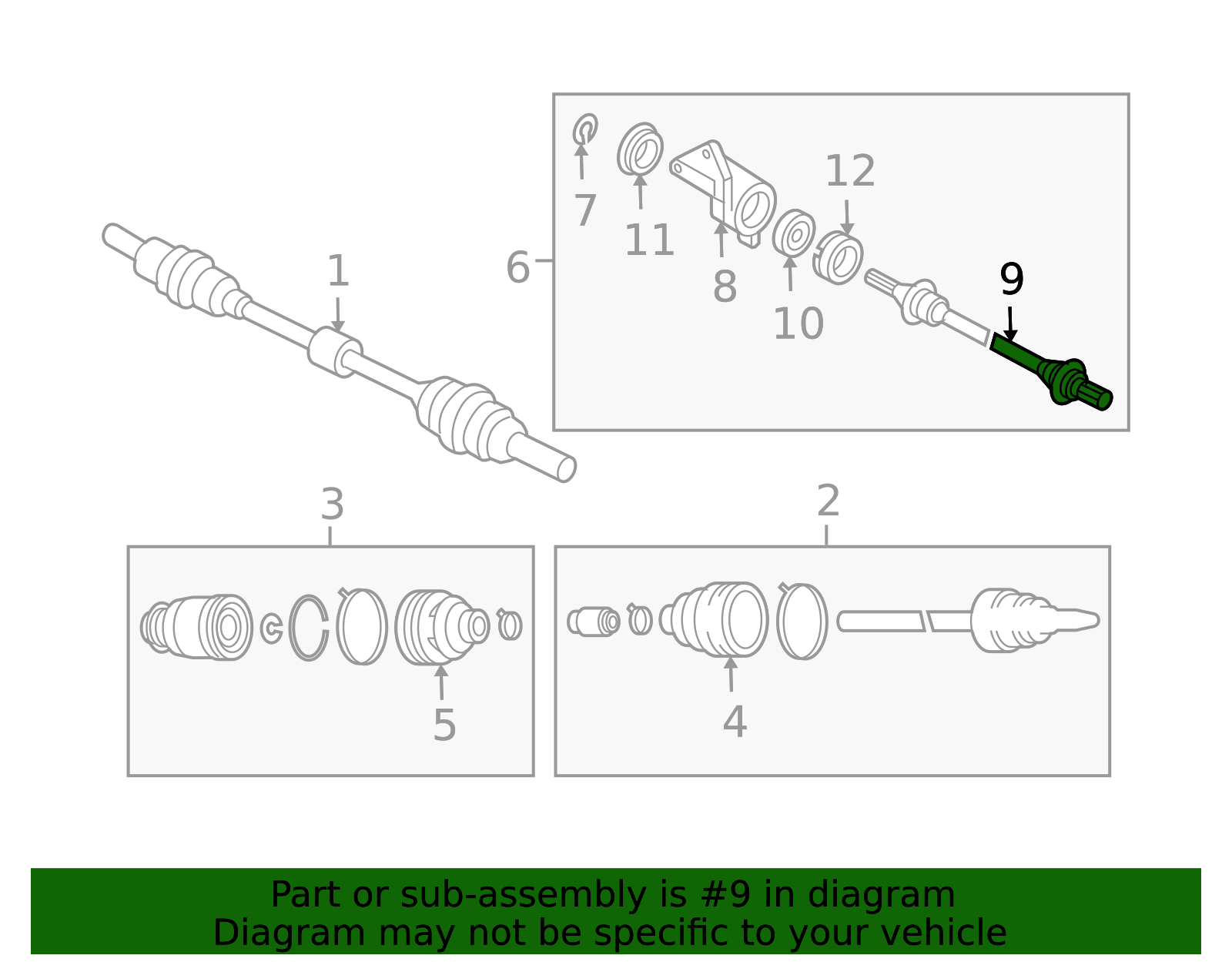 GA65-25-721 - Intermediate Shaft Shaft - 2009-2013 Mazda 6 | Mazda