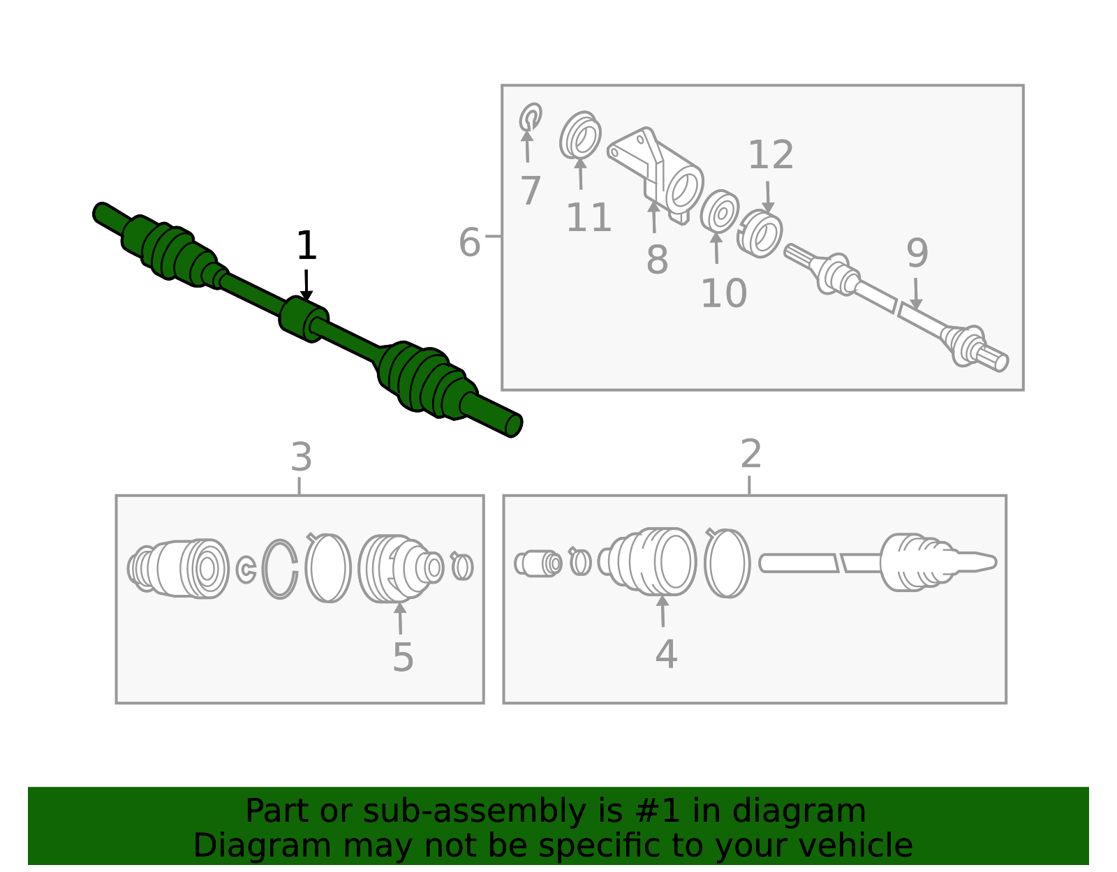 GP37-25-50XB - Axle Assembly - 2009-2013 Mazda 6 | Mazda Swag