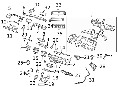 Instrument Panel Components for 2010 Volkswagen Routan #0