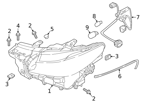 Headlamp Components for 2018 Mazda CX-9 #0