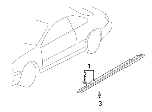 Exterior Trim - Pillars for 2003 Acura CL #0