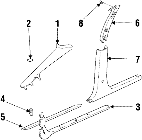 Interior Trim - Pillars for 2003 Pontiac Grand Prix #0