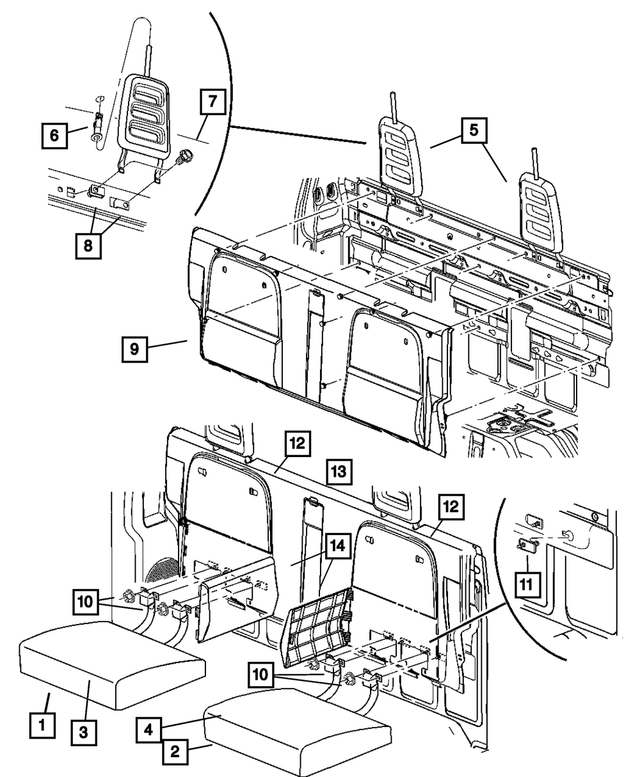 1JL201J3AA - Interior Trim: Rear Seat Cushion for Mopar Image image