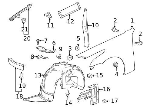 Fender & Components for 2018 Cadillac CTS #0
