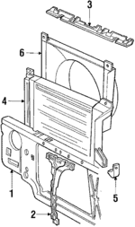 F1TZ16138D - Cooling System: Radiator Support for Ford: Bronco, F-150, F-250, F-350, F-Super Duty Image