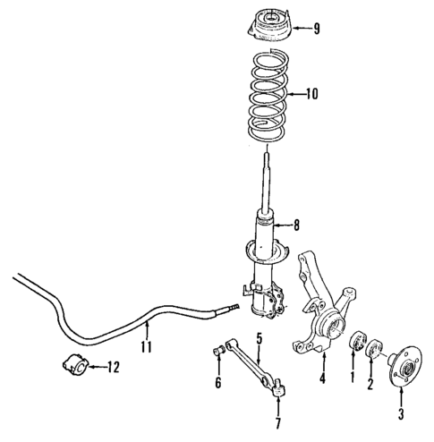 Front Suspension for 1997 Ford Aspire #0