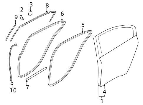Door & Components for 2015 Kia K900 #0