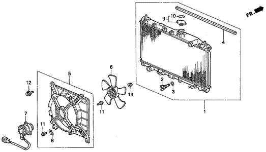 Radiator (Denso) for 1997 Acura TL #0
