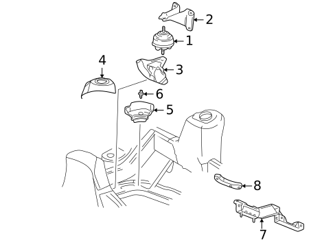 Engine & Trans Mounting for 2006 Isuzu Ascender #0