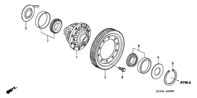AT Differential (2WD) for 2005 Honda Element #0