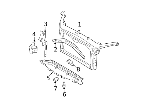 Radiator Support for 2006 Ford Fusion #0