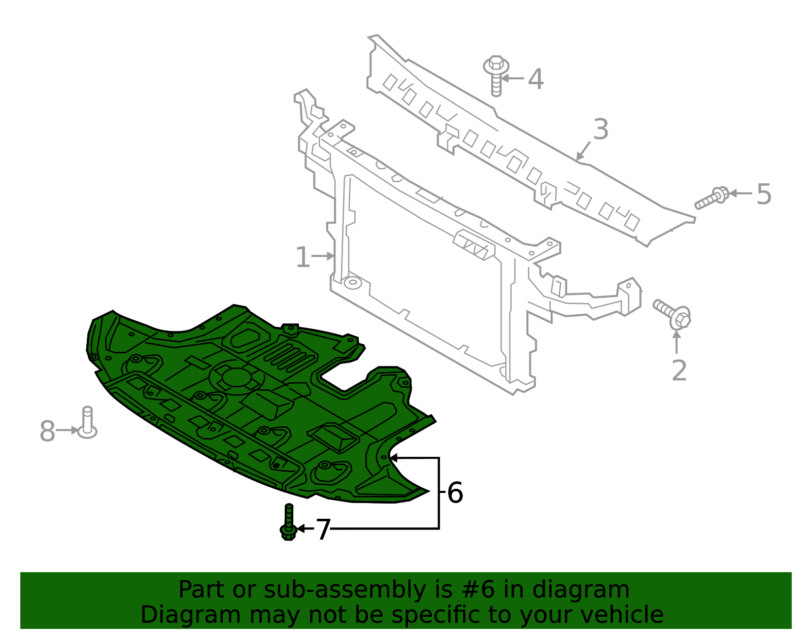 2017-2022 Kia Niro 2017-2022 Kia Niro Front Radiator Under Cover ...