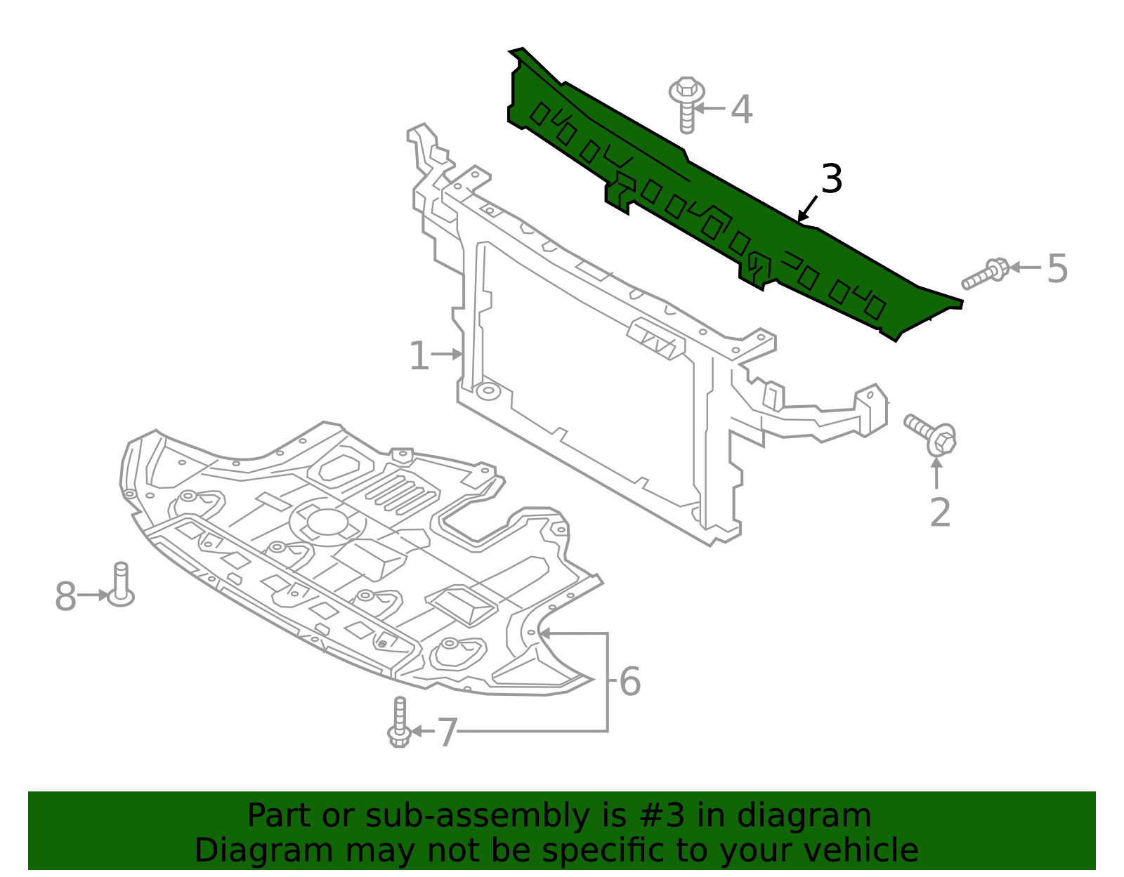 KIA OEM Niro Radiator Core Support-Sight Shield Splash Cover Panel 86360G5000