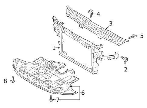Radiator Support for 2022 Kia Niro #0