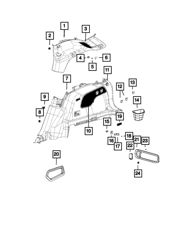 68175335AA - Interior Trim: Trim Screw for Mopar Image image