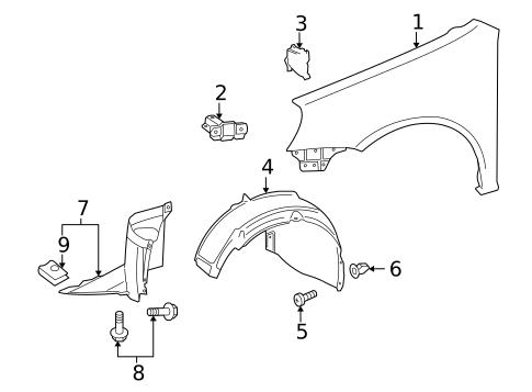 Fender & Components for 2009 Volkswagen GTI #0