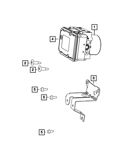 Hydraulic Control Unit, Brake Tubes and Hoses for 2023 Jeep Cherokee #2
