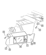5HG78XT5AC - : Illuminated Visor, Right for Jeep: Grand Cherokee Image