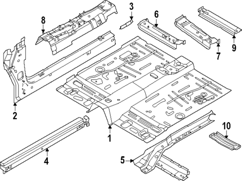 Floor & Rails for 2025 Lincoln Nautilus #0