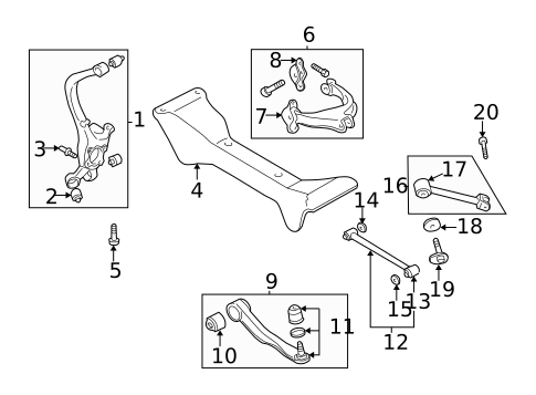 Rear Suspension for 2004 Hyundai Sonata #1