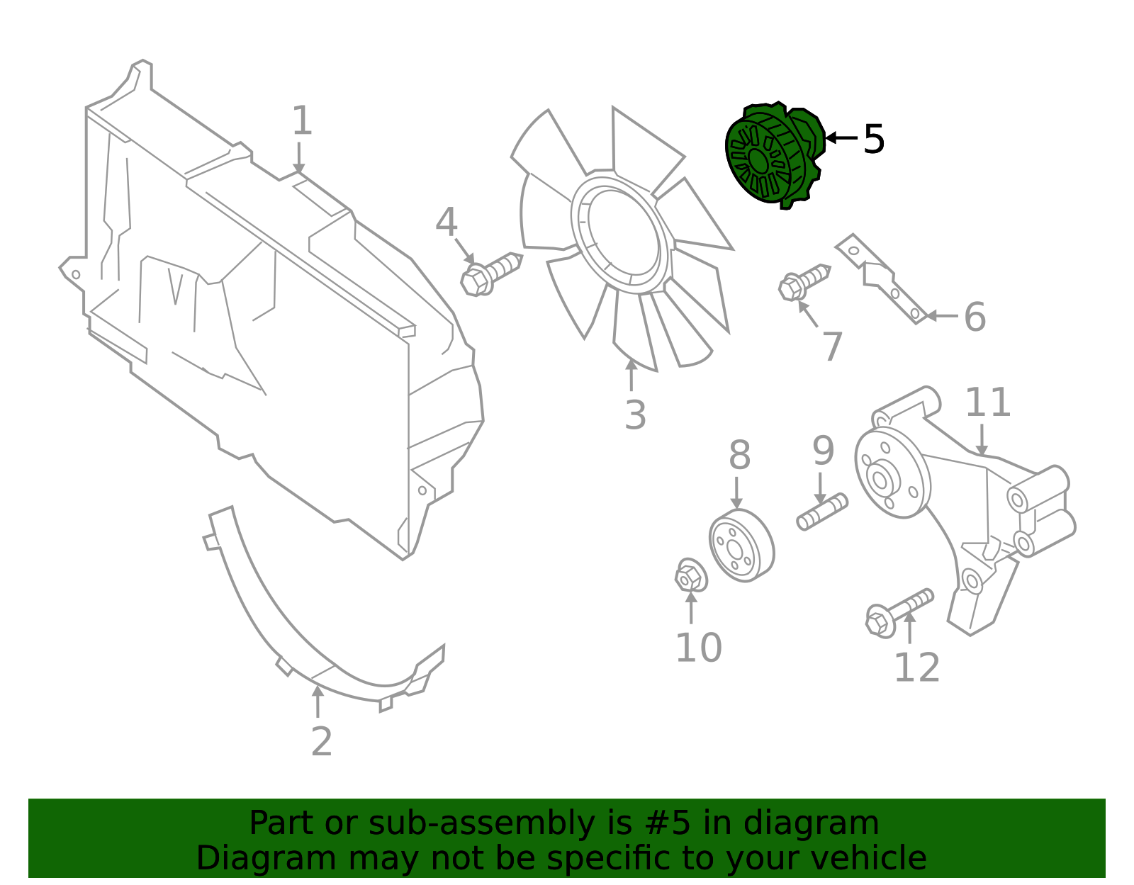 使わなかった為 Genuine Fan Coupling (vk56vd) (y62 A61 F80 Wf80) - 21082-5X23A