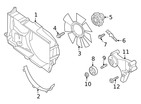 Cooling Fan for 2017 Nissan TITAN XD #0