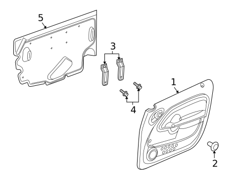 Interior Trim - Front Door for 2006 Chrysler PT Cruiser #1