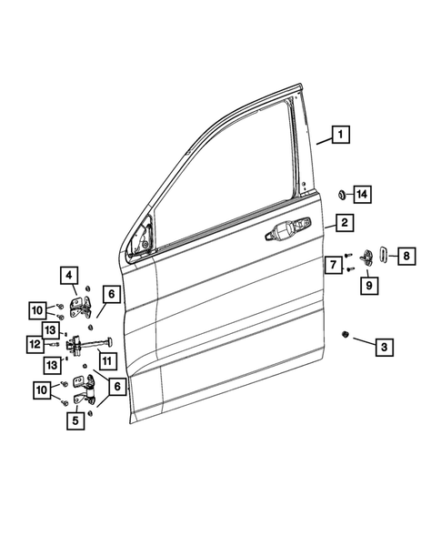 Front Door for 2022 Jeep Grand Cherokee L #1