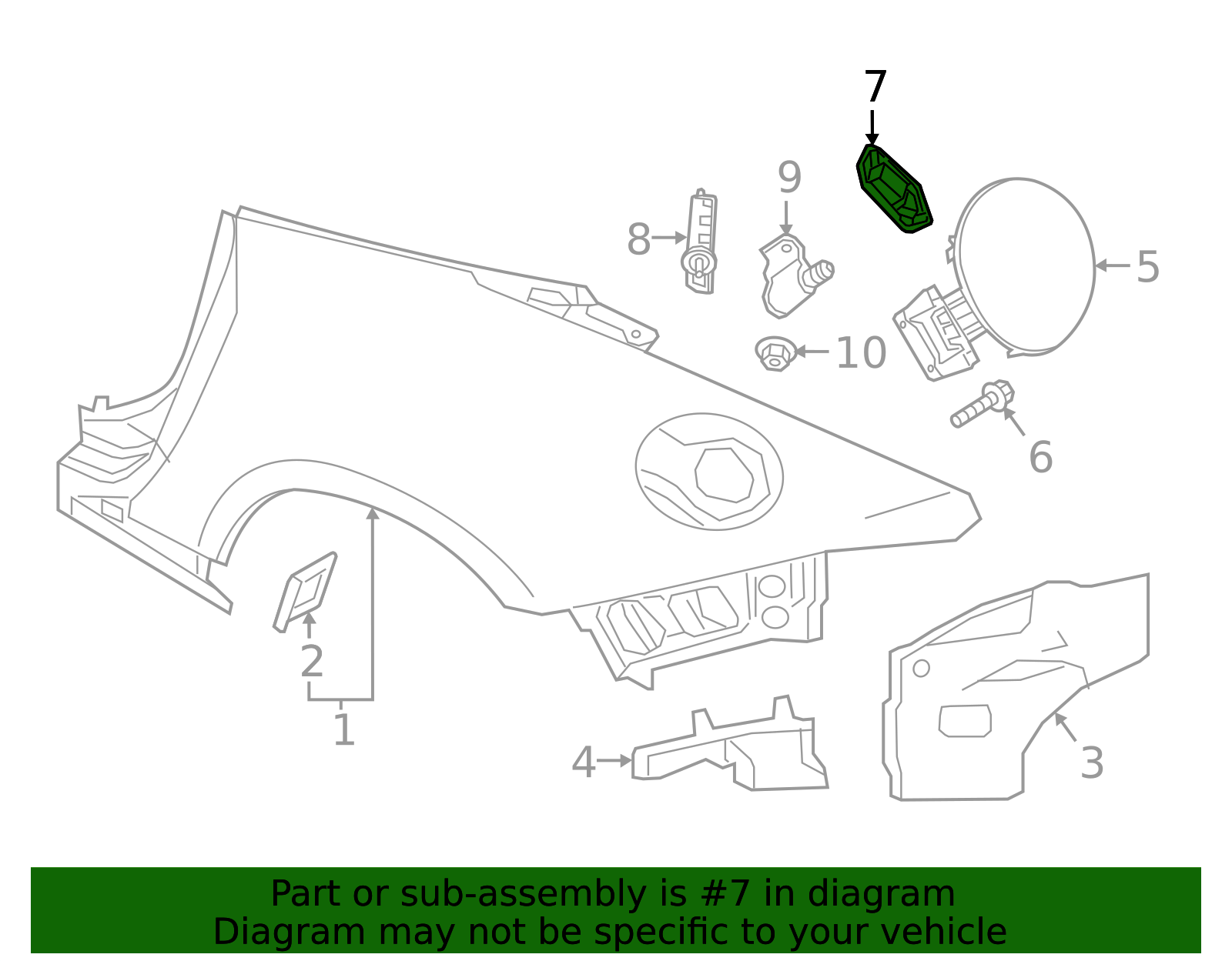 N243-42-440B - Fuel Door Latch - 2016-2025 Mazda MX-5 Miata