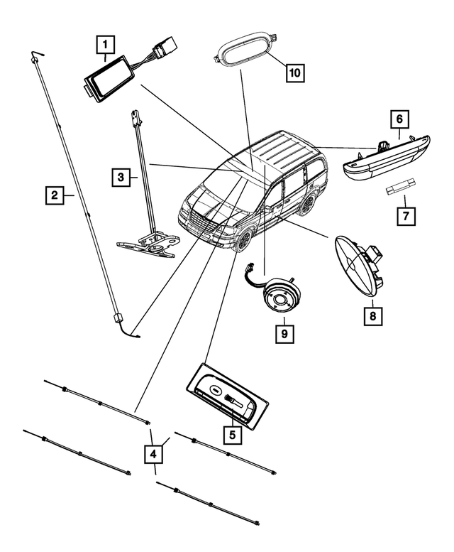 1VU38HDAAB - Interior Trim: Auxiliary Lamp for Mopar Image