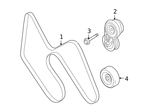 Accessory Drive Belt System Components for 2010 Ford Mustang #0
