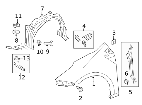 Fender & Components for 2020 Toyota Prius #0