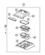 68566922AA - Interior Trim: Console Cup Holder Mat for Mopar Image