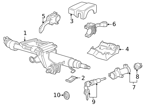 Steering Column Assembly for 2005 Volkswagen Passat #0