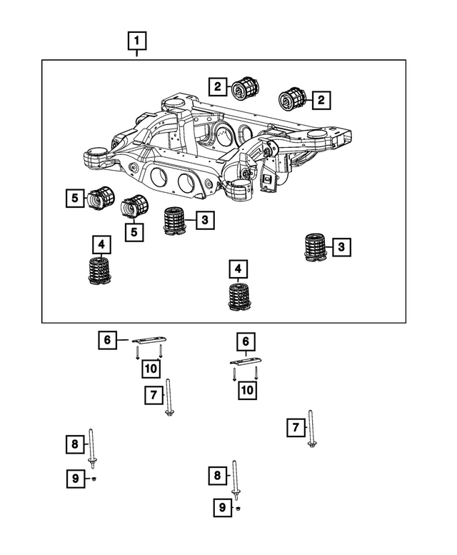 68549846AB - : Cradle Isolator for Mopar Image