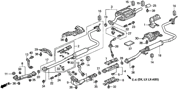 Exhaust Pipe for 1997 Honda Civic #0