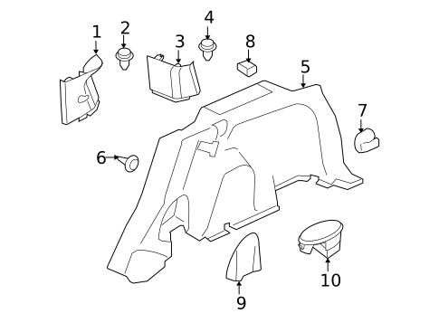 Interior Trim - Quarter Panels for 2009 Land Rover LR2 #0