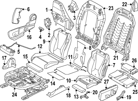 Driver Seat Components for 2024 BMW X1 #2