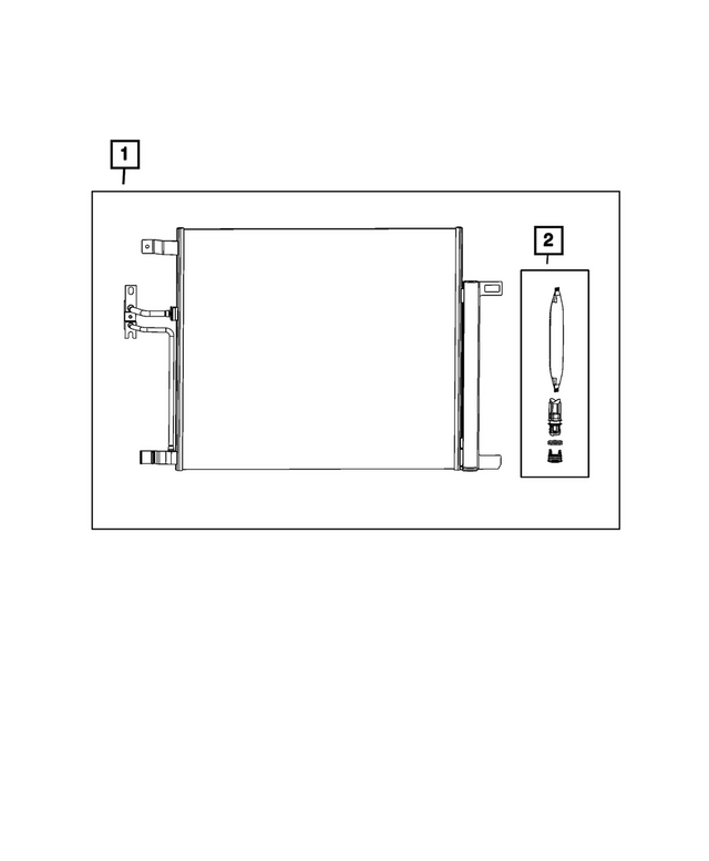 68592058AA - Air Conditioners and Heaters: Air Conditioning Condenser for Mopar Image