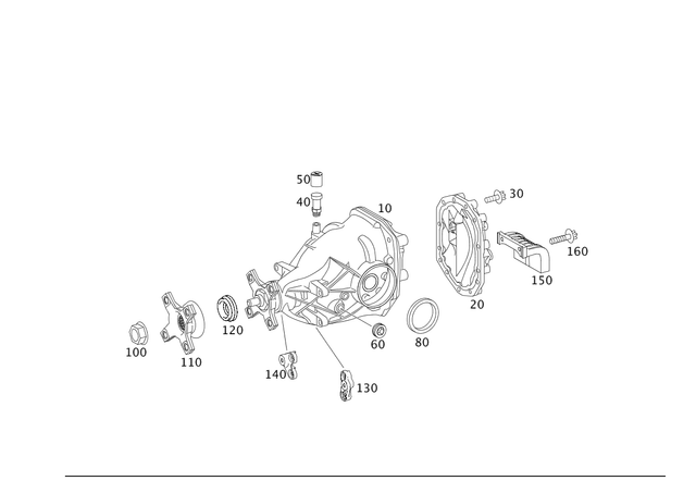 2213506814 - Rear Axle: Rear Axle Differential for Mercedes-Benz: CL550, S350, S500, S550 Image image