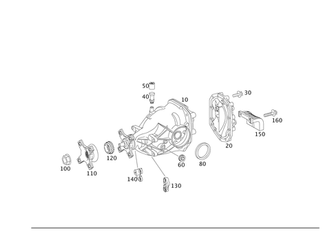 Rear Axle Housing with Differential for 2012 Mercedes-Benz CL600 #0