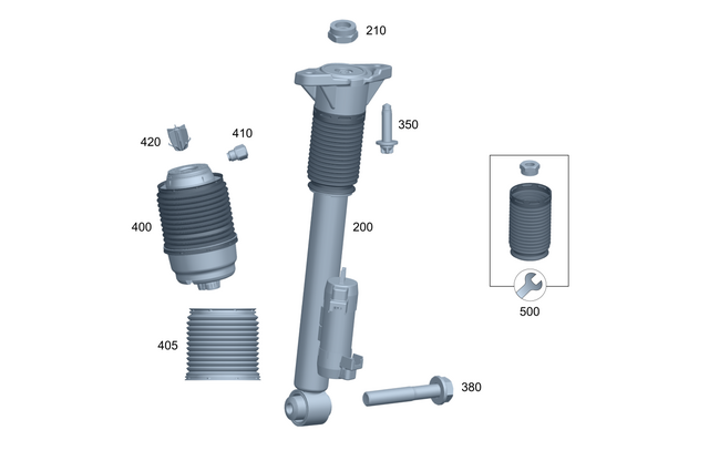 8957 - Springs, Suspension and Hydraulics: Hexalobular Screw for Mercedes-Benz: G580, GLC350e, GLC63 AMG S E Performance, GLE350, GLE450, GLE450e, GLE53 AMG, GLE580, GLE63 AMG S, GLS450, GLS580, GLS63 AMG, Maybach GLS600 Image image