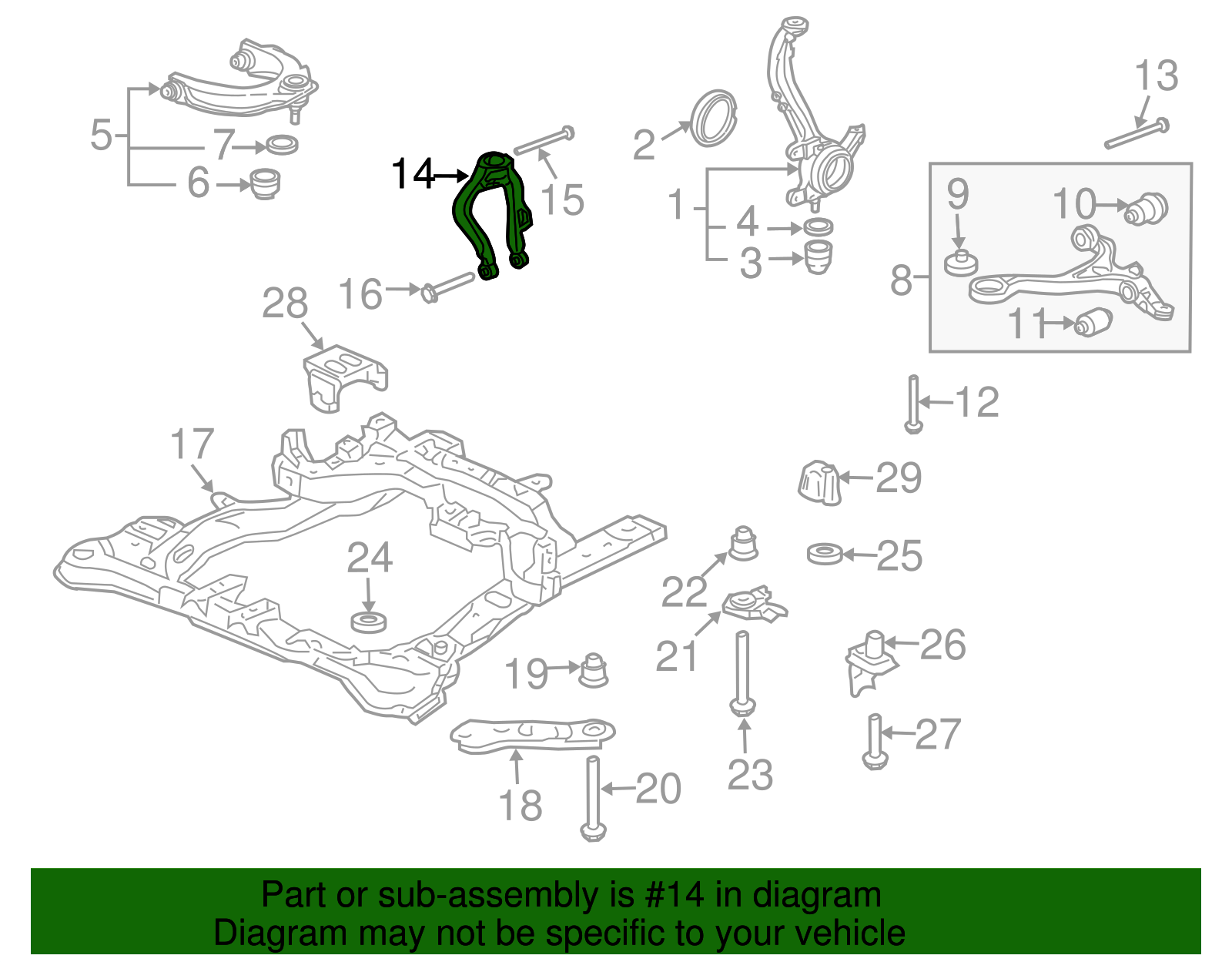 2004-2008 Acura TL Fork 51821-SDA-A00 | OEM Parts Online