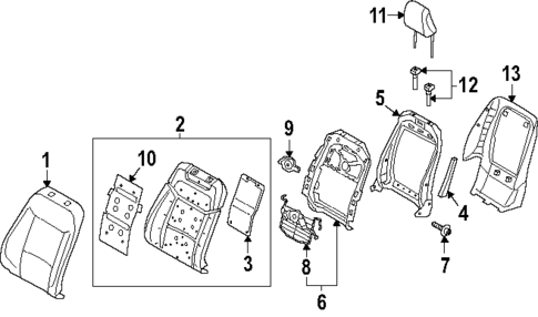 Driver Seat Components for 2023 Ford Explorer #1